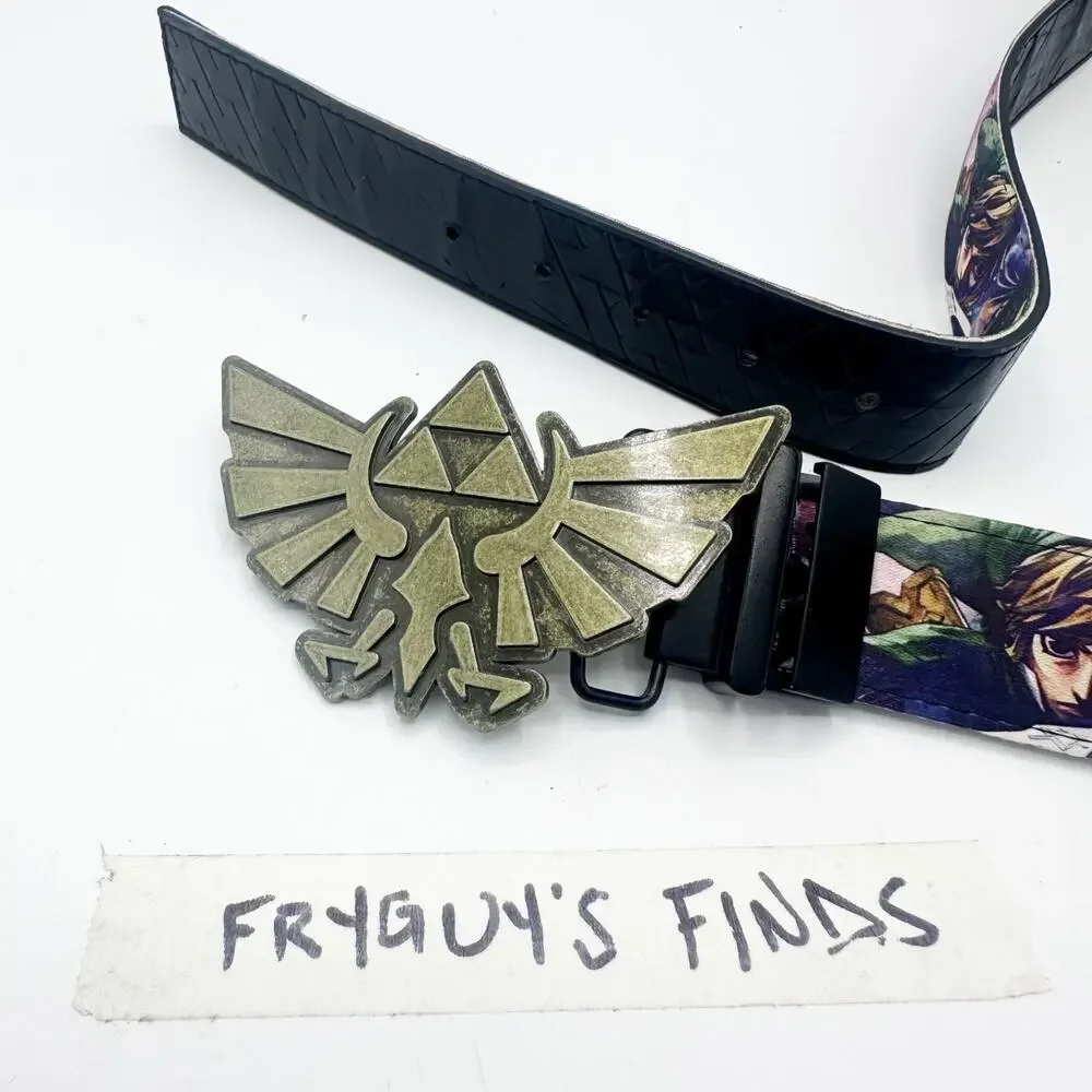 The Legend of Zelda Tri Force Nintendo Gamers Belt And Belt Buckle Size 38